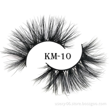 25mm Siberian Mink Eyelash Strips Real Mink 3D Eyelash Private Label Eyelashes